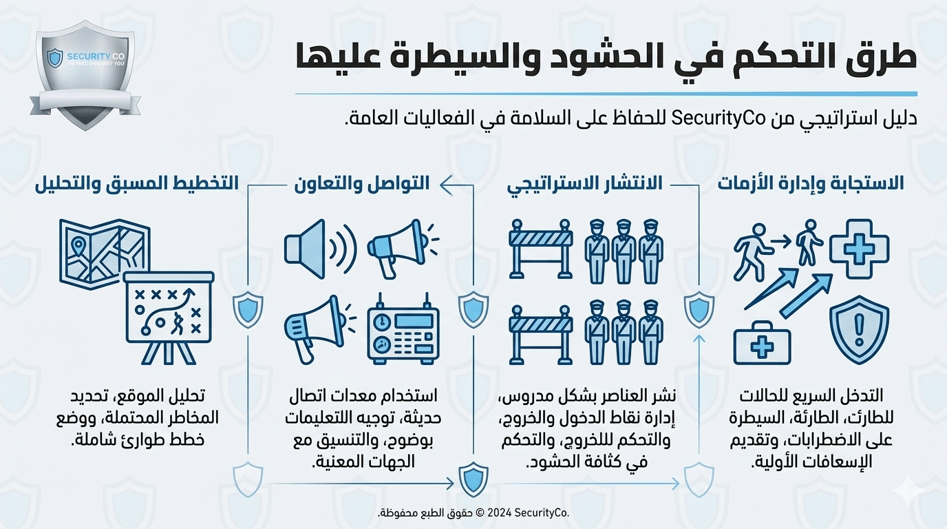 أساليب رجل الامن فالسيطرة على الحشود