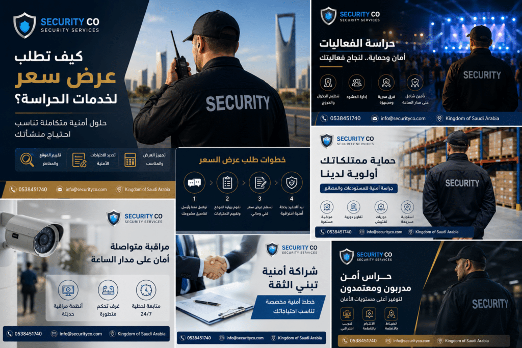 عرض سعر لخدمات الحراسة من شركة سكيورتي كو