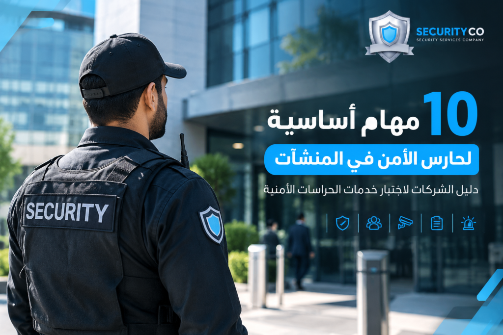 10 مهام أساسية لحارس الأمن في المنشآت | SecurityCo 2 10 مهام أساسية لحارس الأمن في المنشآت SecurityCo