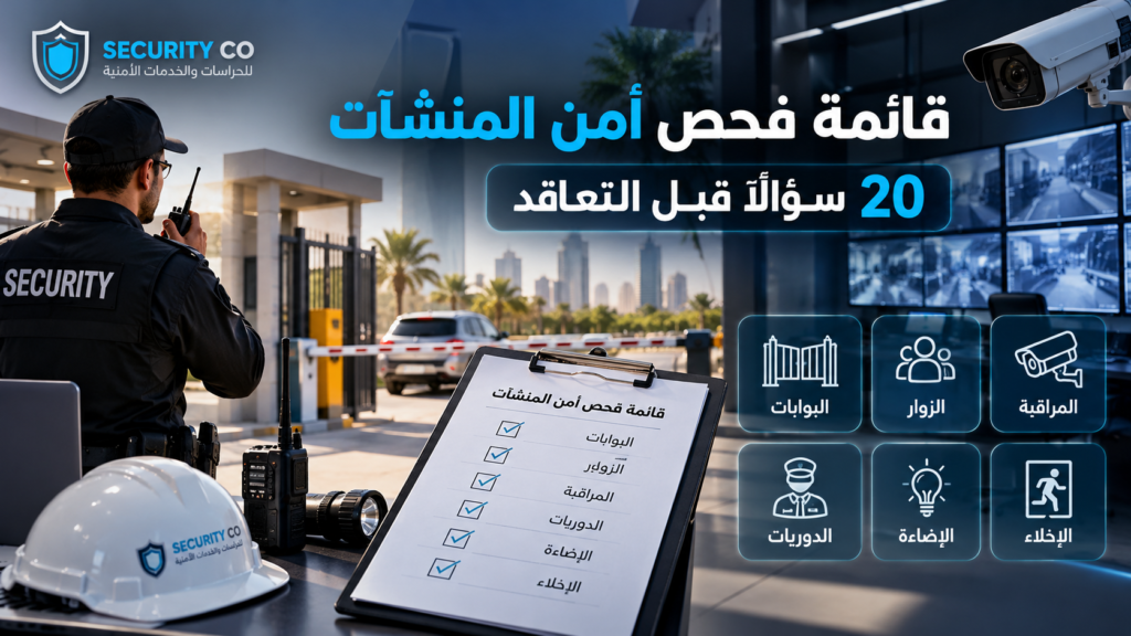 قائمة فحص أمن المنشآت 2 قائمة فحص أمن المنشآت: 20 سؤالًا قبل التعاقد
